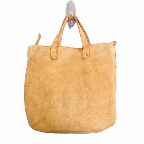 Madewell Purse Ribbed Suede Crossbody Bag Satchel Marigold Yellow Fall Fashion